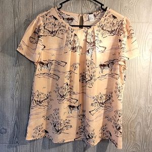 Milumia Sheer Tiger Blouse- LG